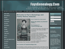 Tablet Screenshot of faysgenealogy.com